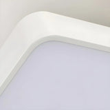White Flush Simple Bladeless Ceiling Fan with Light Image - 11