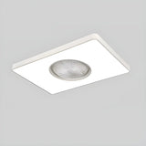 White Flush Simple Bladeless Ceiling Fan with Light Image - 13