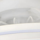 White Flush Simple Bladeless Ceiling Fan with Light Image - 14