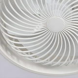 White Flush Simple Bladeless Ceiling Fan with Light Image - 15