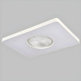 White Flush Simple Bladeless Ceiling Fan with Light Image - 16