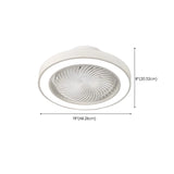 White Flush Simple Bladeless Ceiling Fan with Light Image - 26