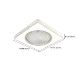 White Flush Simple Bladeless Ceiling Fan with Light Image - 30