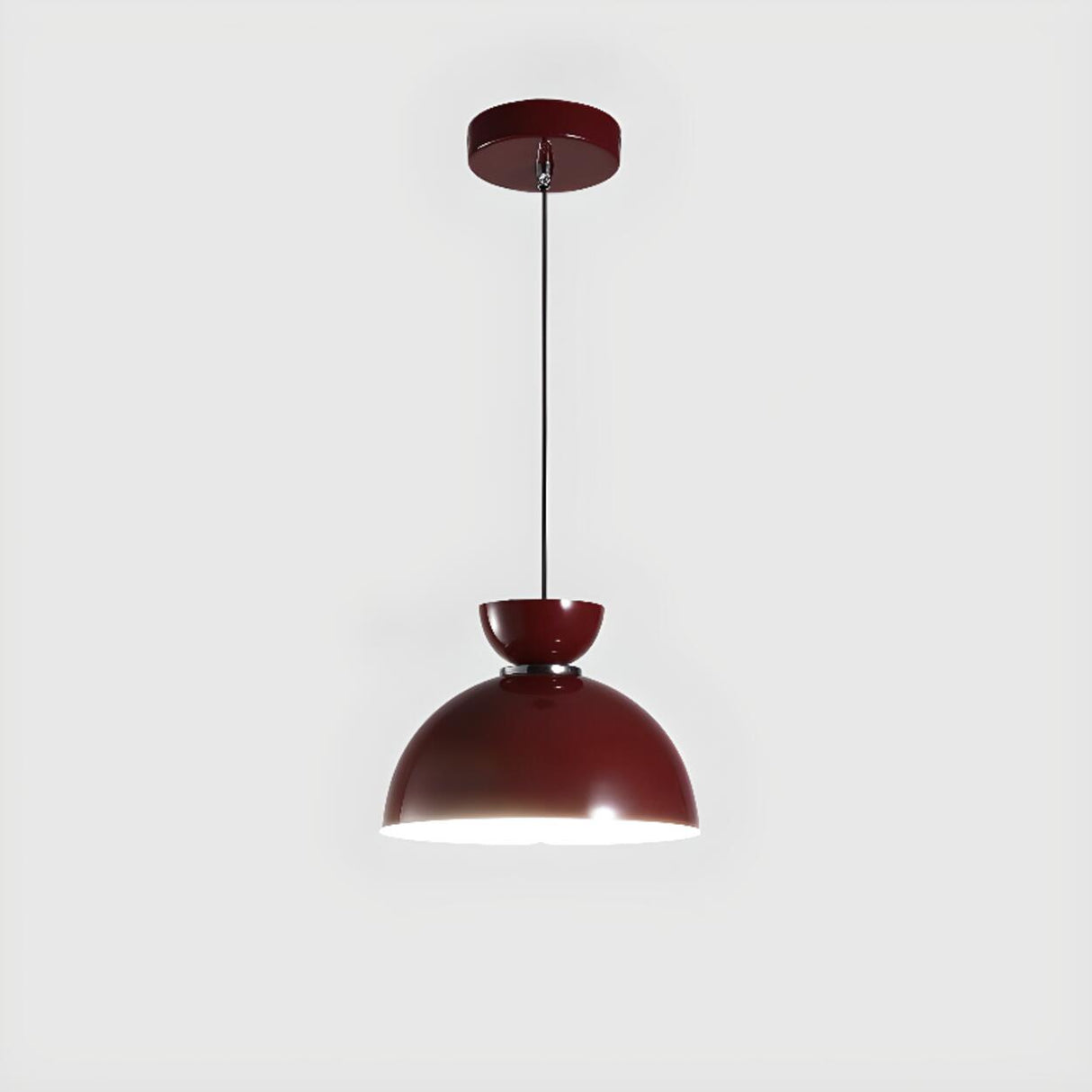 Modern Square LED Red Pendant Light Third Gear Image - 10
