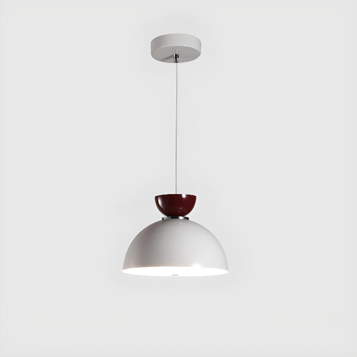 Modern Square LED Red Pendant Light Third Gear Image - 12