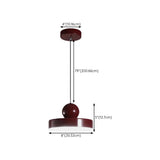 Modern Square LED Red Pendant Light Third Gear #size