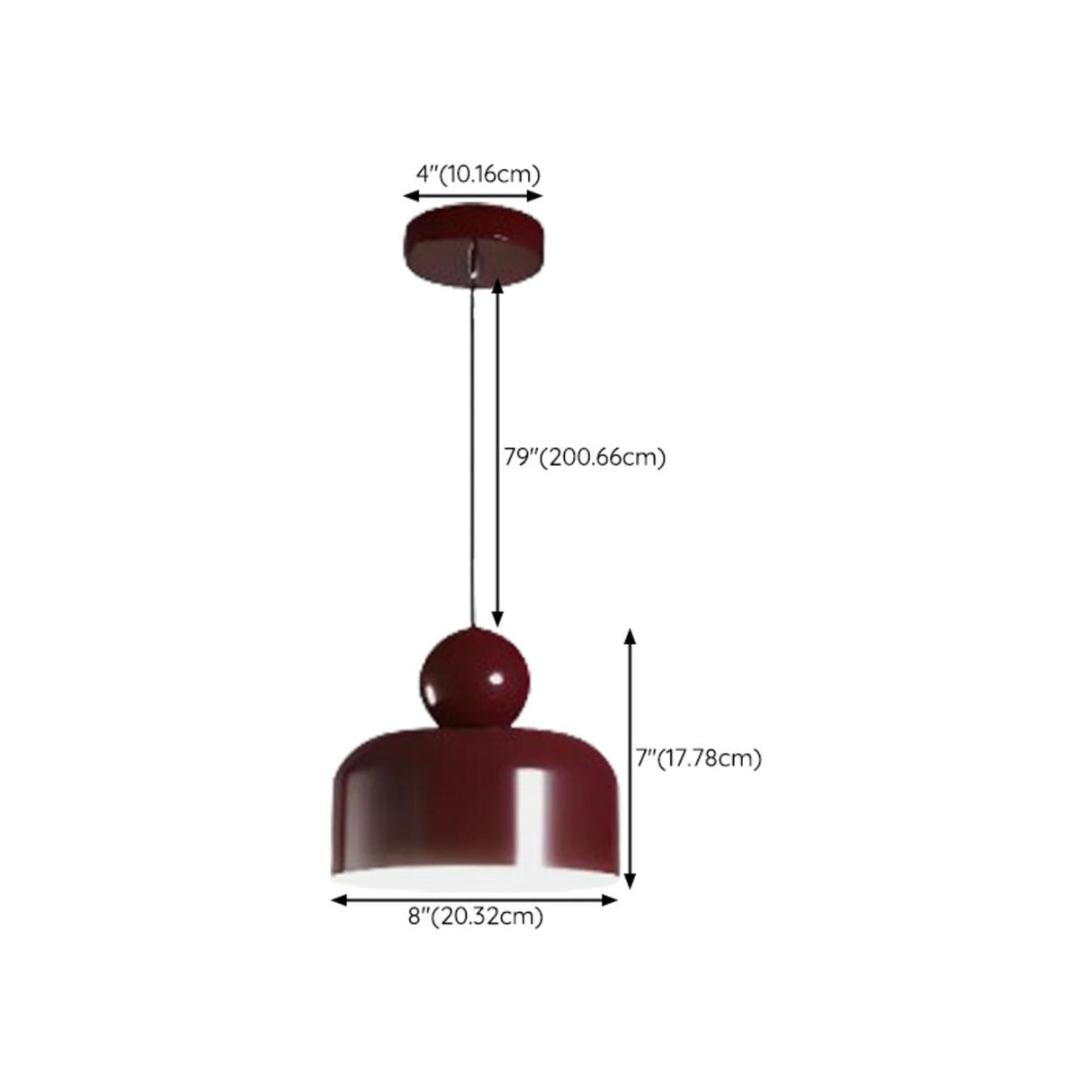 Modern Square LED Red Pendant Light Third Gear Image - 19