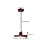 Modern Square LED Red Pendant Light Third Gear Image - 20