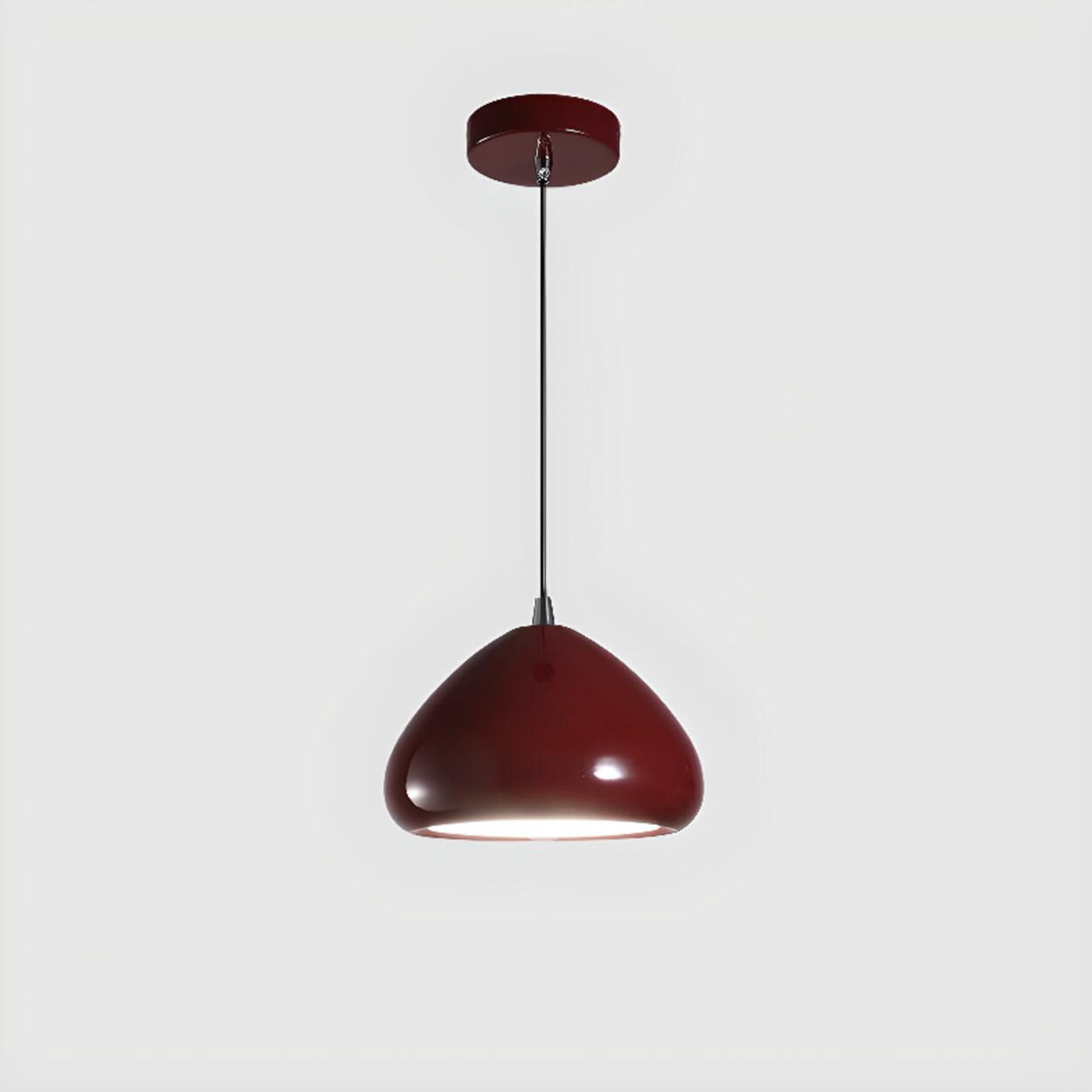 Modern Square LED Red Pendant Light Third Gear Image - 7