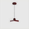 Modern Square LED Red Pendant Light Third Gear Image - 9