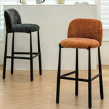 Modern Square Low Back Upholstered Counter Height Bar Stool Image - 1