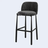 Modern Square Low Back Upholstered Counter Height Bar Stool Image - 13