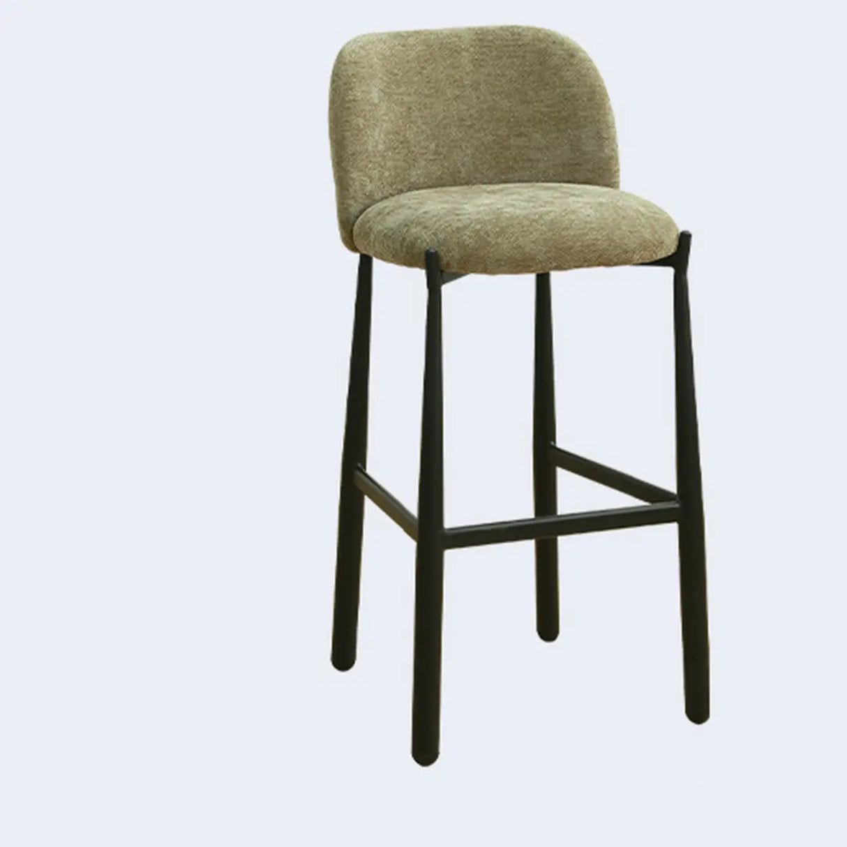 Modern Square Low Back Upholstered Counter Height Bar Stool Image - 14