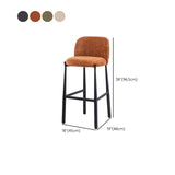 Modern Square Low Back Upholstered Counter Height Bar Stool Image - 16