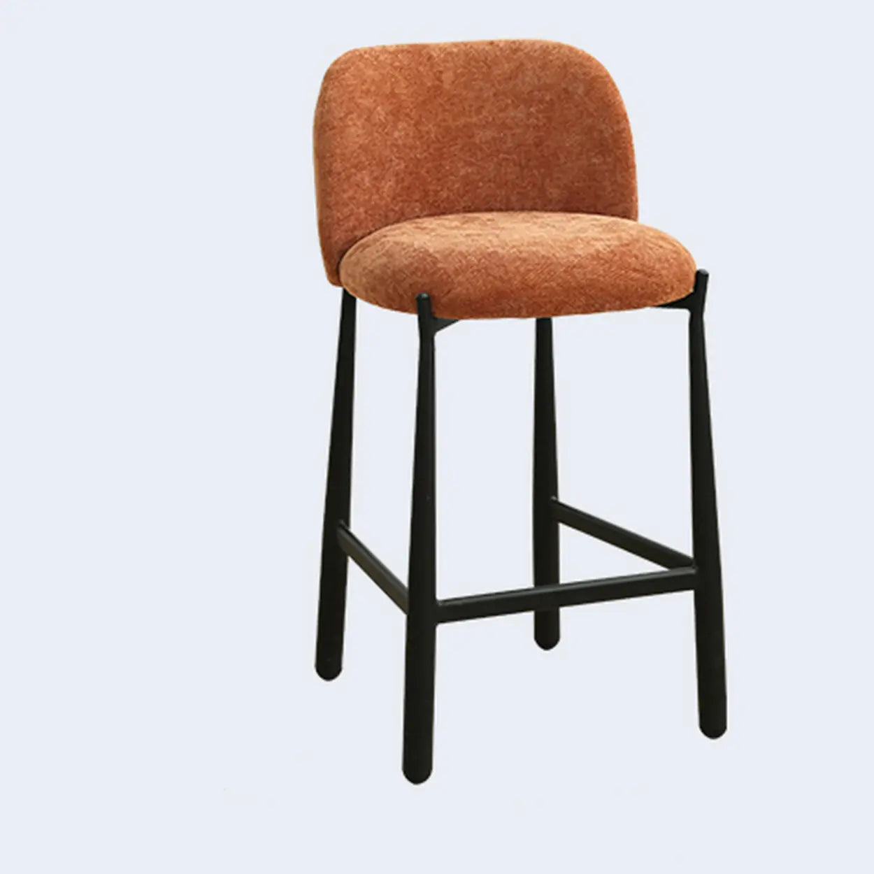 Modern Square Low Back Upholstered Counter Height Bar Stool Image - 2