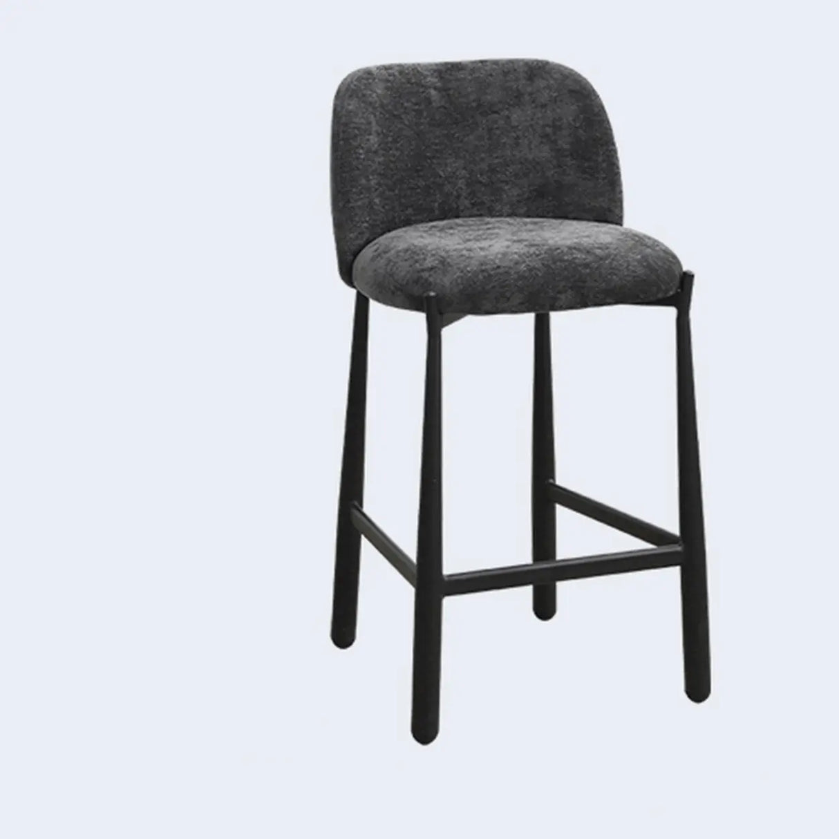 Modern Square Low Back Upholstered Counter Height Bar Stool Image - 5