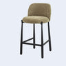 Modern Square Low Back Upholstered Counter Height Bar Stool Image - 7