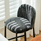 Modern Square Low Back Upholstered Counter Height Bar Stool Image - 8