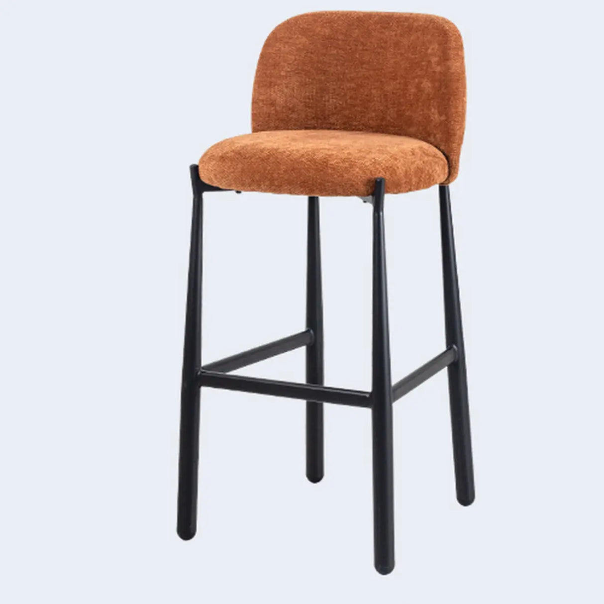 Modern Square Low Back Upholstered Counter Height Bar Stool Image - 9