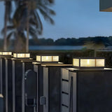 Modern Square Metal Outdoor Solar Garden Pillar Light Image - 14