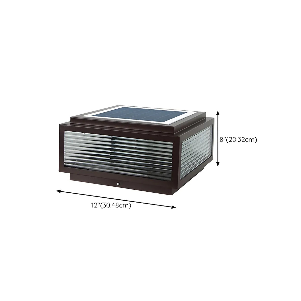 Modern Square Metal Outdoor Solar Garden Pillar Light Image - 20