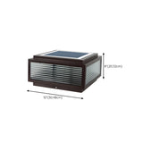 Modern Square Metal Outdoor Solar Garden Pillar Light Image - 20