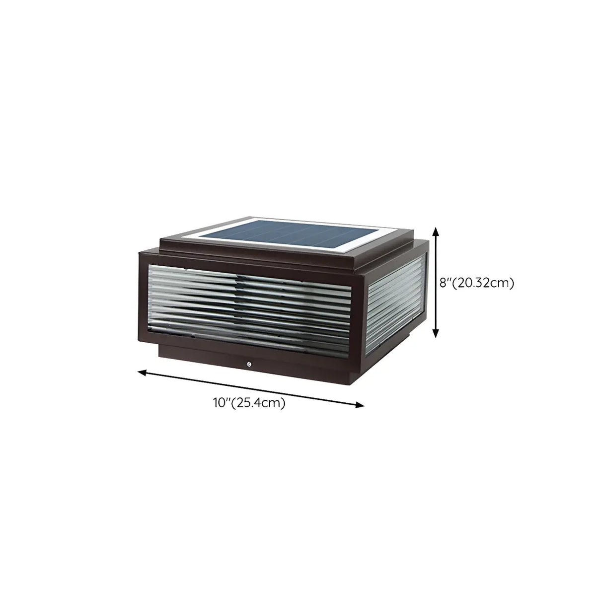 Modern Square Metal Outdoor Solar Garden Pillar Light Image - 22
