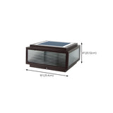 Modern Square Metal Outdoor Solar Garden Pillar Light Image - 22