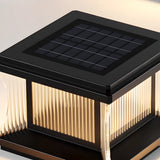 Modern Square Waterproof Solar Outdoor Pillar Light Image - 14