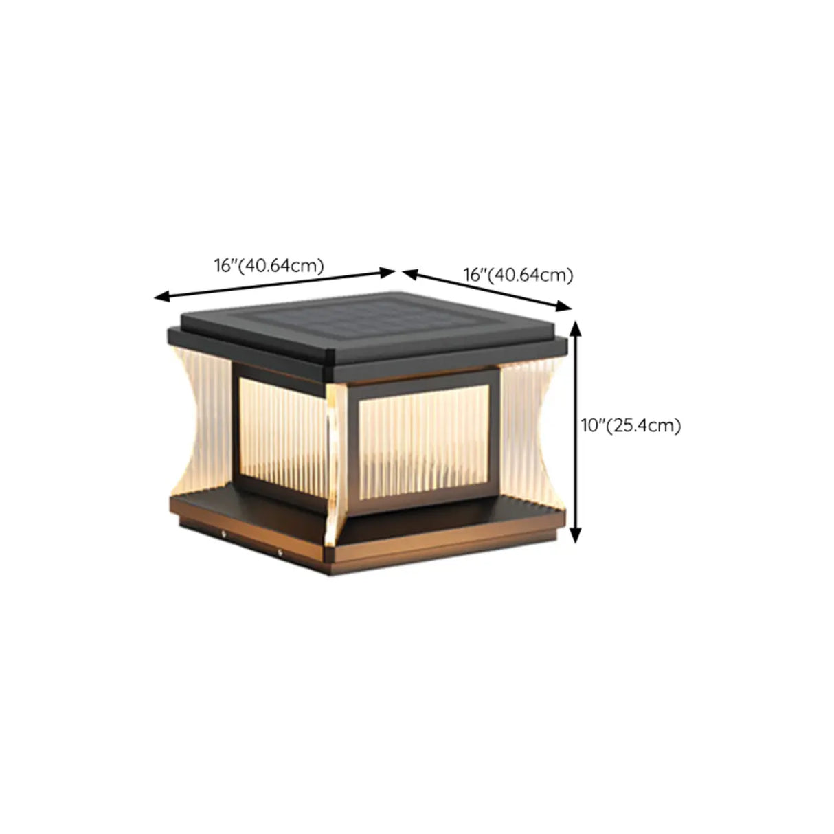 Modern Square Waterproof Solar Outdoor Pillar Light Image - 18