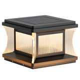 Modern Square Waterproof Solar Outdoor Pillar Light Image - 6