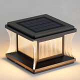 Modern Square Waterproof Solar Outdoor Pillar Light Image - 7