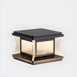 Modern Square Waterproof Solar Outdoor Pillar Light Image - 9