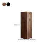 Modern Square Wood Black Brown Floor Plant Stand Image - 24