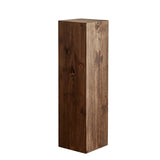 Modern Square Wood Black Brown Floor Plant Stand Image - 8