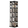 Modern Square Wood Vertical Open Brown Sliding Bookcase Image - 16