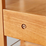 Modern Square Wood Vertical Open Brown Sliding Bookcase Image - 18