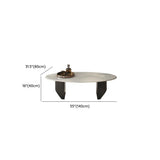 Modern Stain-Resist Stone White Oval Coffee Table Image - 8