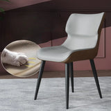 Modern Stain-Resistant Upholstered Leather Dining Chair Image - 1