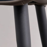 Modern Stain-Resistant Upholstered Leather Dining Chair Image - 8