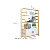 Modern Steel Open Back Storage Standard Bookcases #size