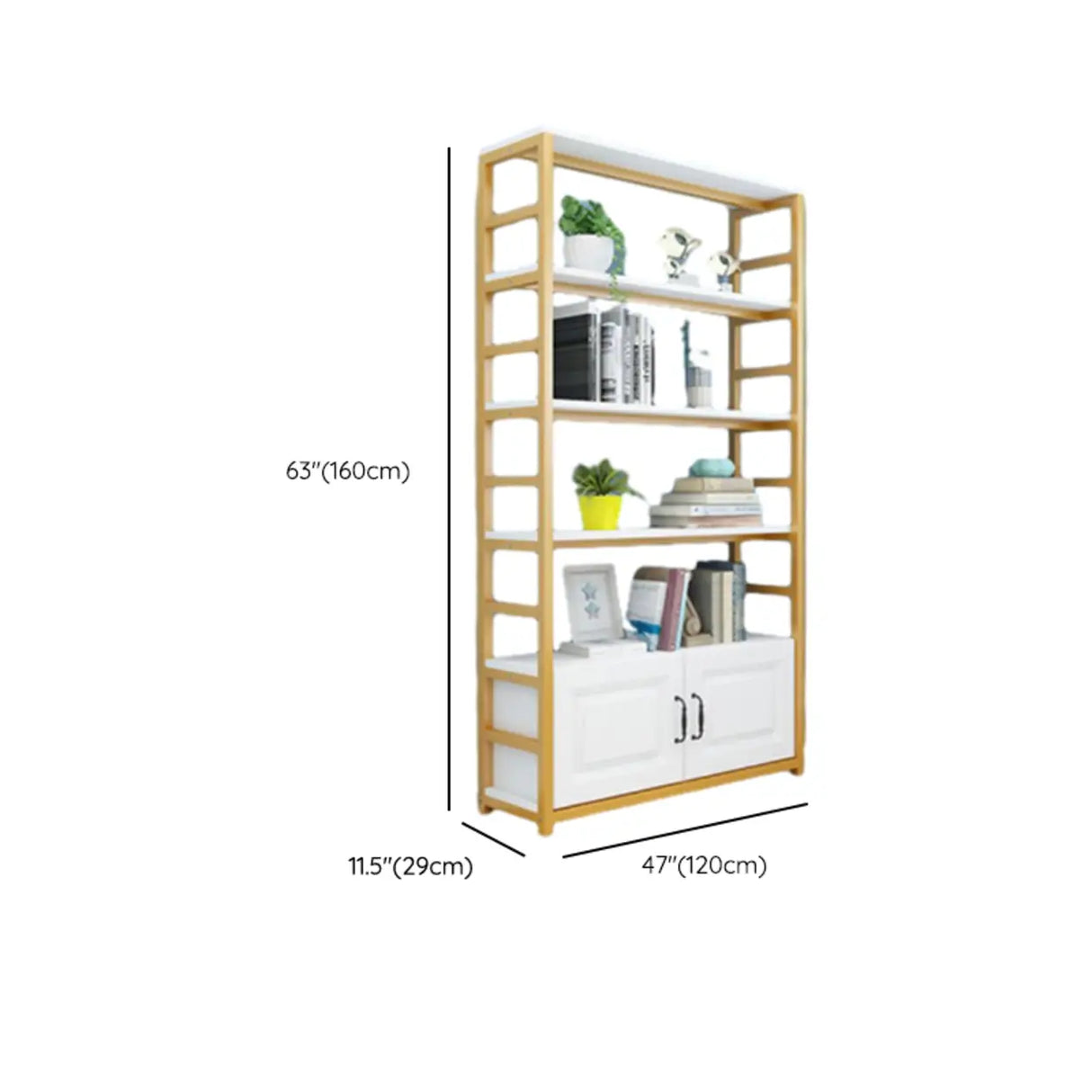 Modern Steel Open Back Storage Standard Bookcases Image - 15
