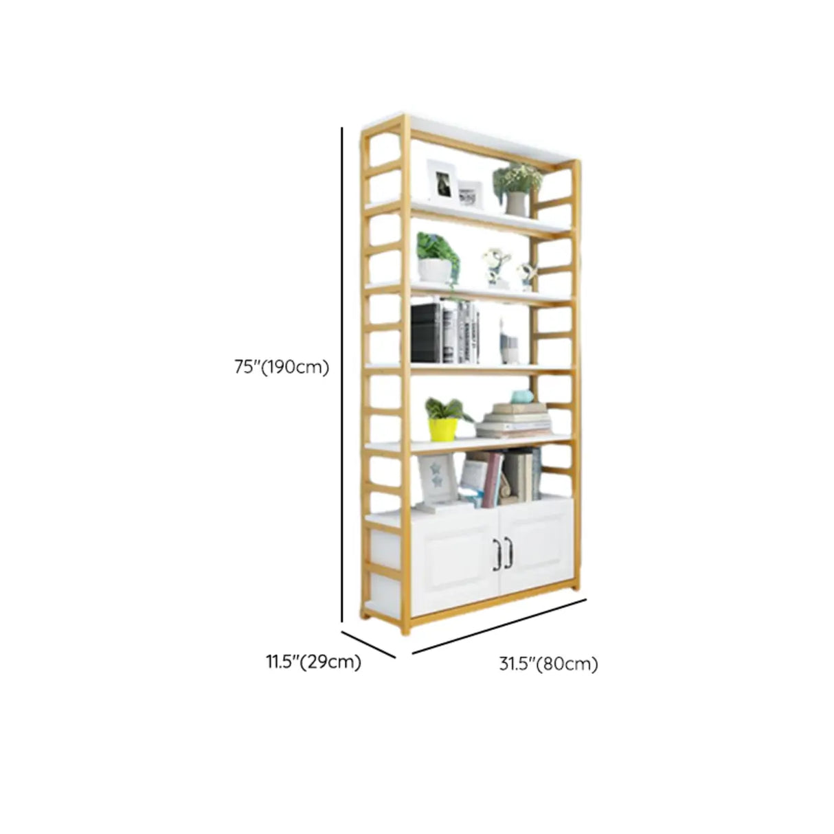 Modern Steel Open Back Storage Standard Bookcases Image - 16