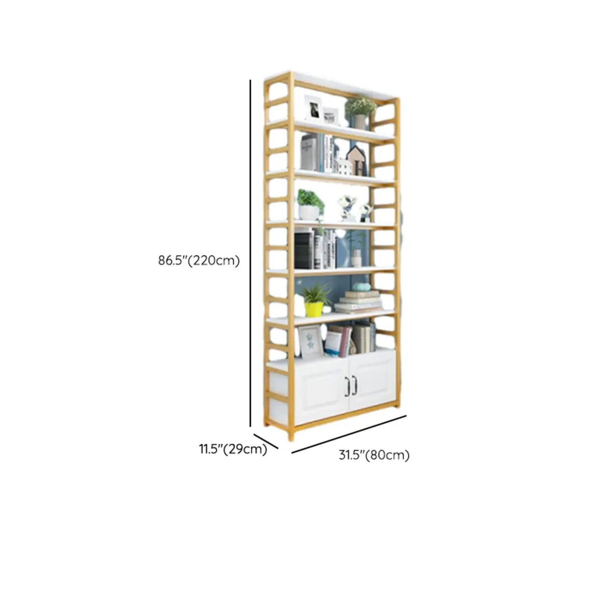 Modern Steel Open Back Storage Standard Bookcases Image - 19