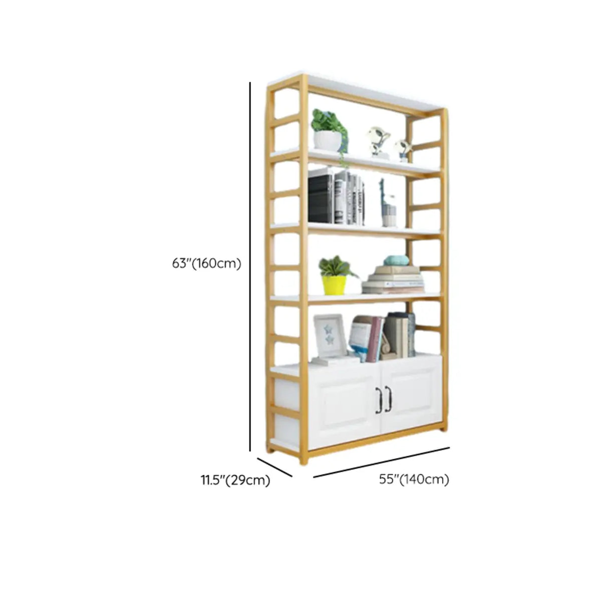 Modern Steel Open Back Storage Standard Bookcases Image - 31