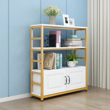 Modern Steel Open Back Storage Standard Bookcases Image - 2