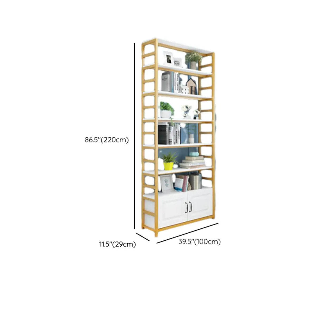 Modern Steel Open Back Storage Standard Bookcases Image - 20