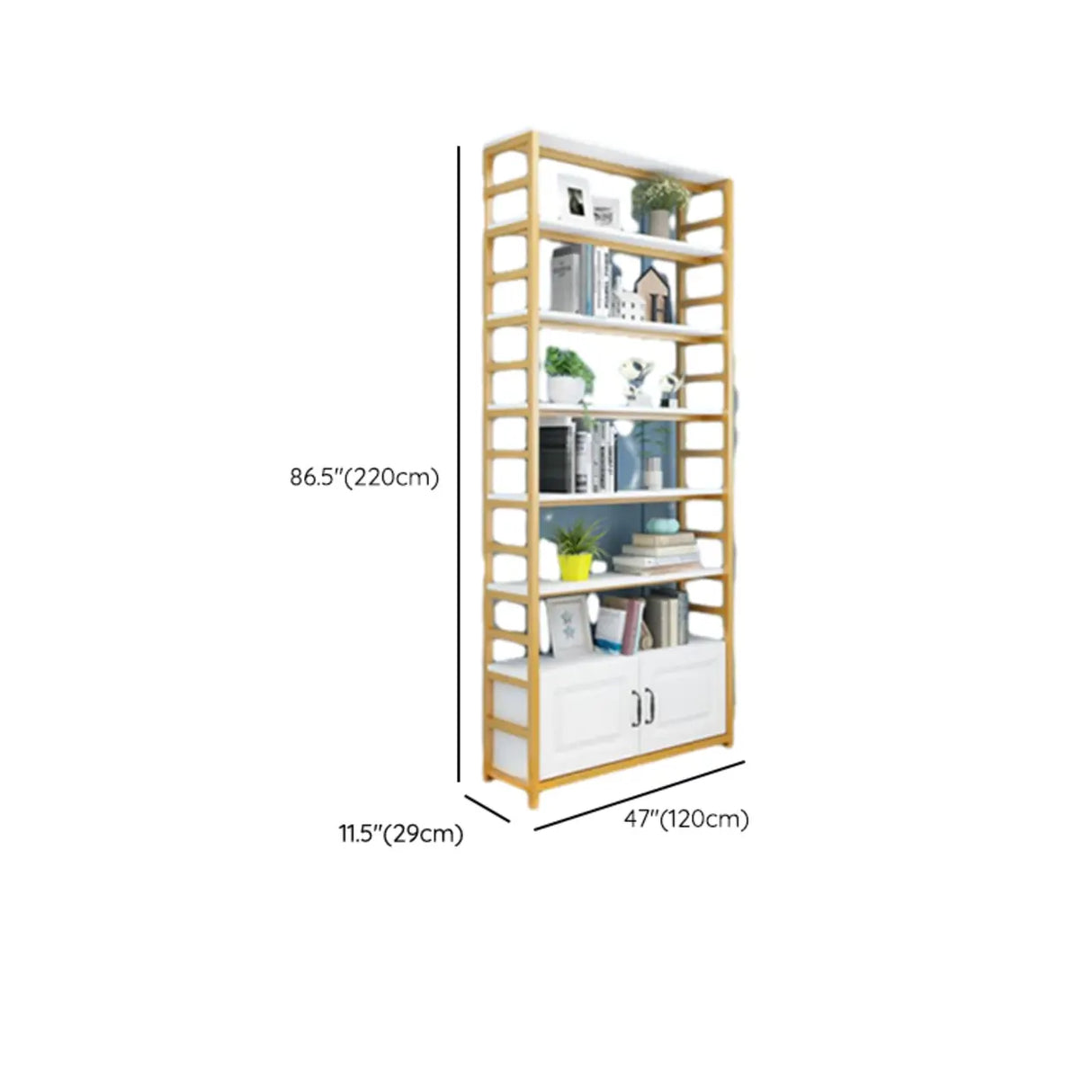 Modern Steel Open Back Storage Standard Bookcases Image - 21