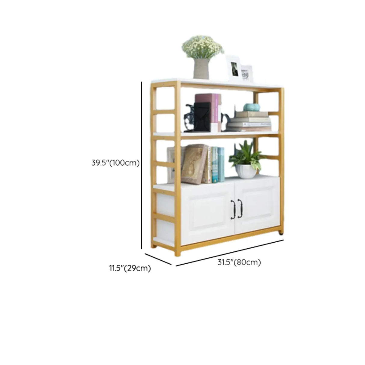 Modern Steel Open Back Storage Standard Bookcases Image - 22