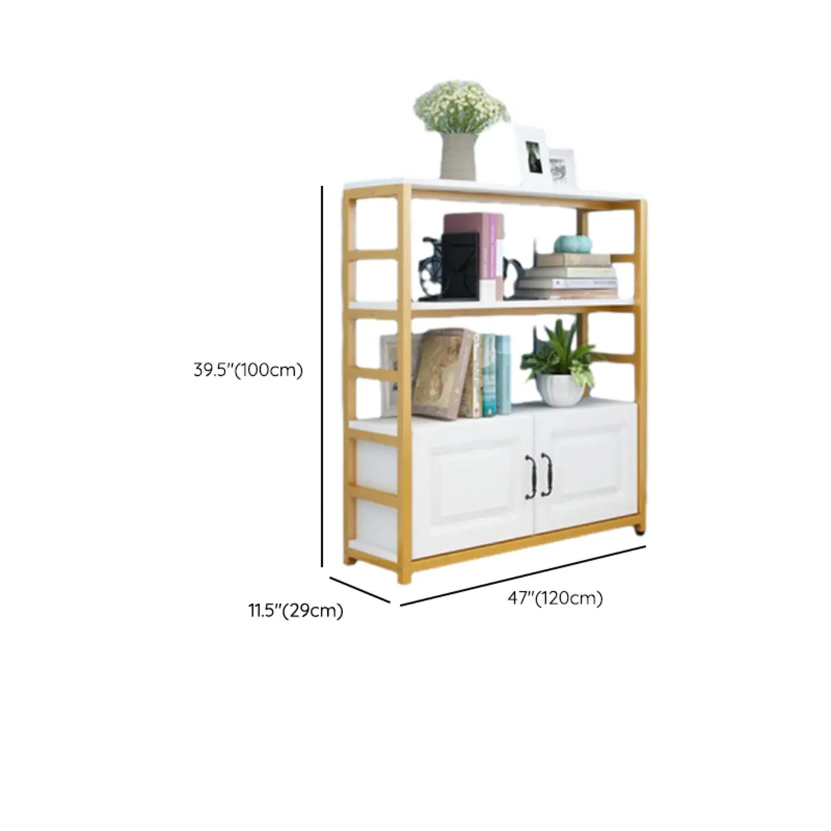 Modern Steel Open Back Storage Standard Bookcases Image - 24